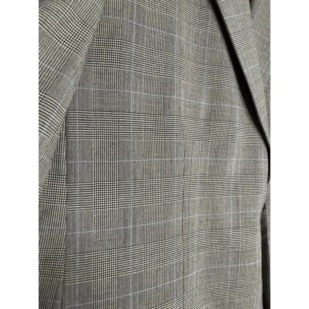 VTG NWT Polo University Ralph Lauren 44 L Plaid Check Windowpane Blazer Wool